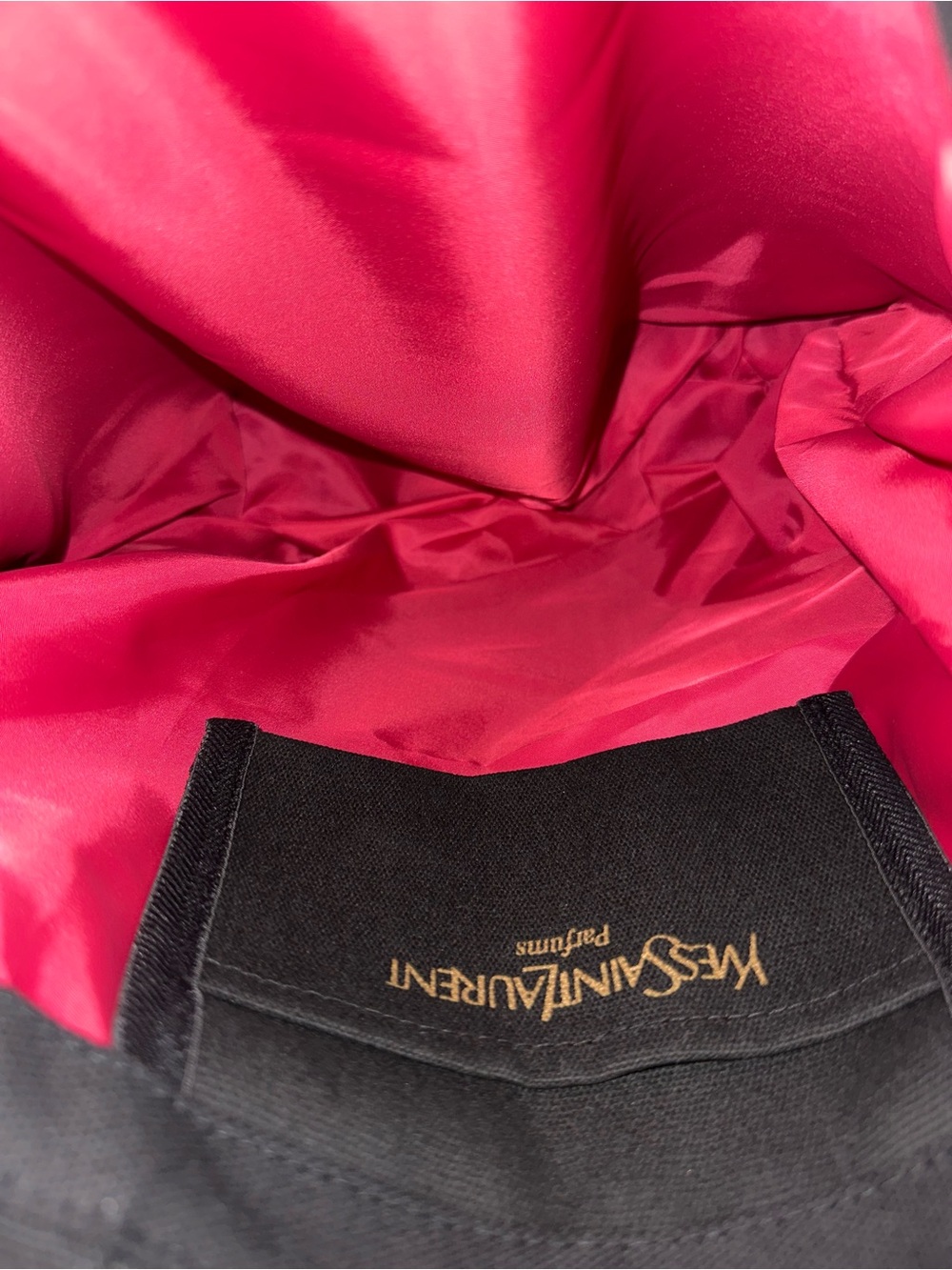 YSL Beauty Parfums Black Tote Bag – NEW Hot Pink Silky Interior - Gift w Purchas - Picture 11 of 16